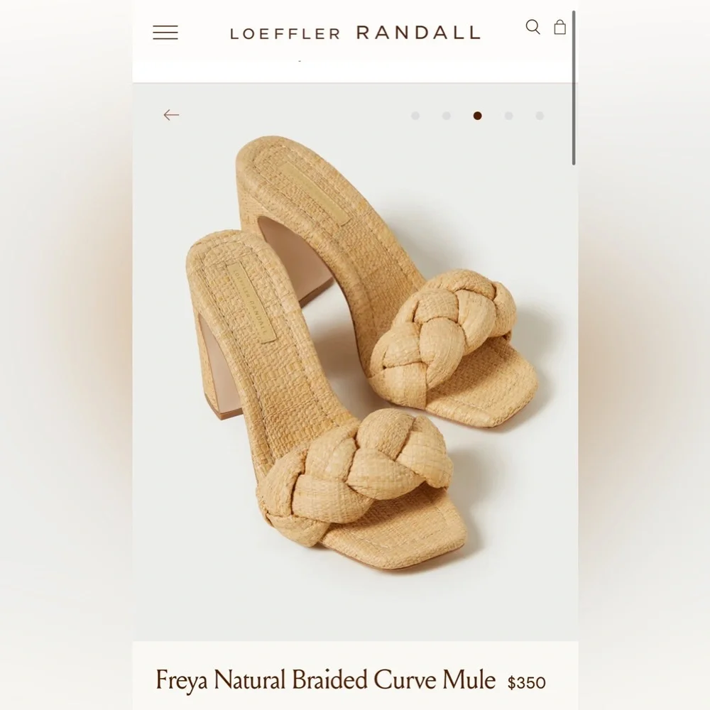 LOEFFLER RANDALL Freya Natural Braided Curve Mule - Picture 9 of 9